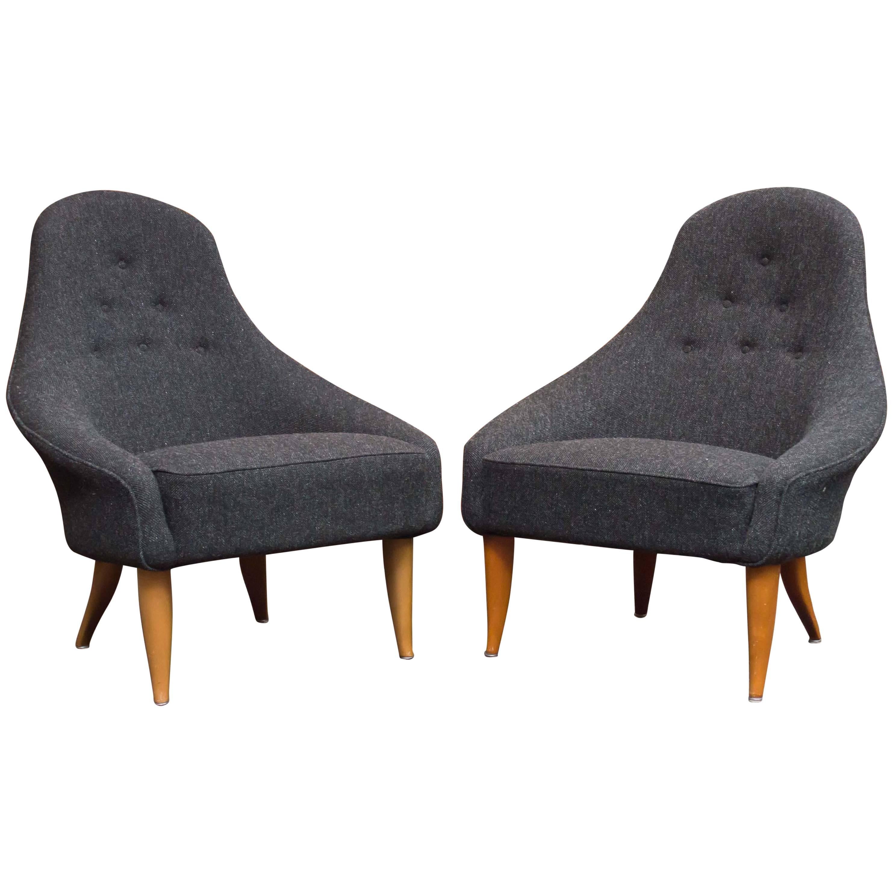 Pair of Little Eva Chairs by Kerstin Hörlin-Holmquist