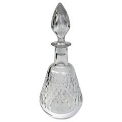 Retro French Baccarat Crystal "Armagnac" Pattern Decanter and Stopper