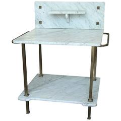 Italian Marble and Brass Console Table