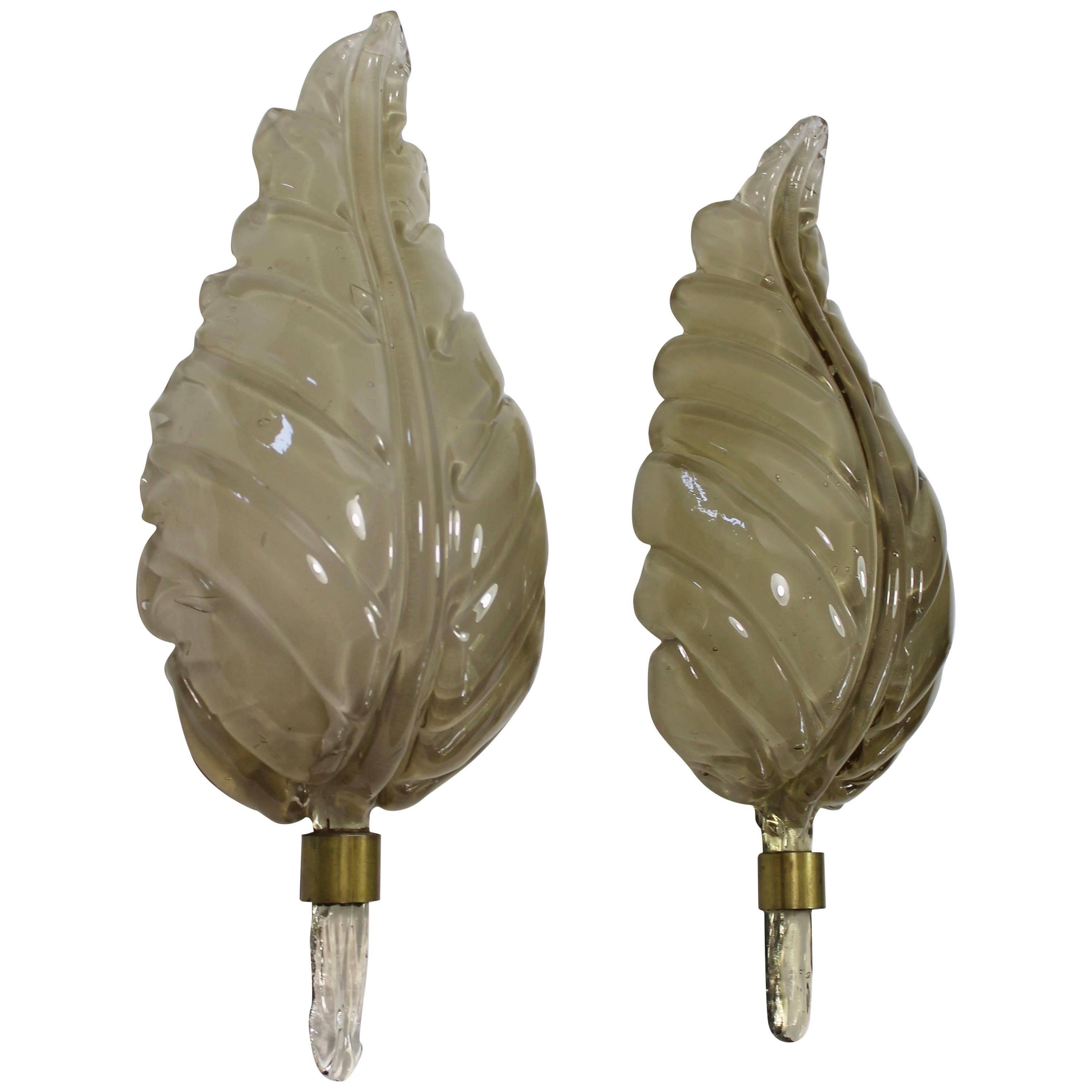 Pair of Murano Wall Lights For Sale