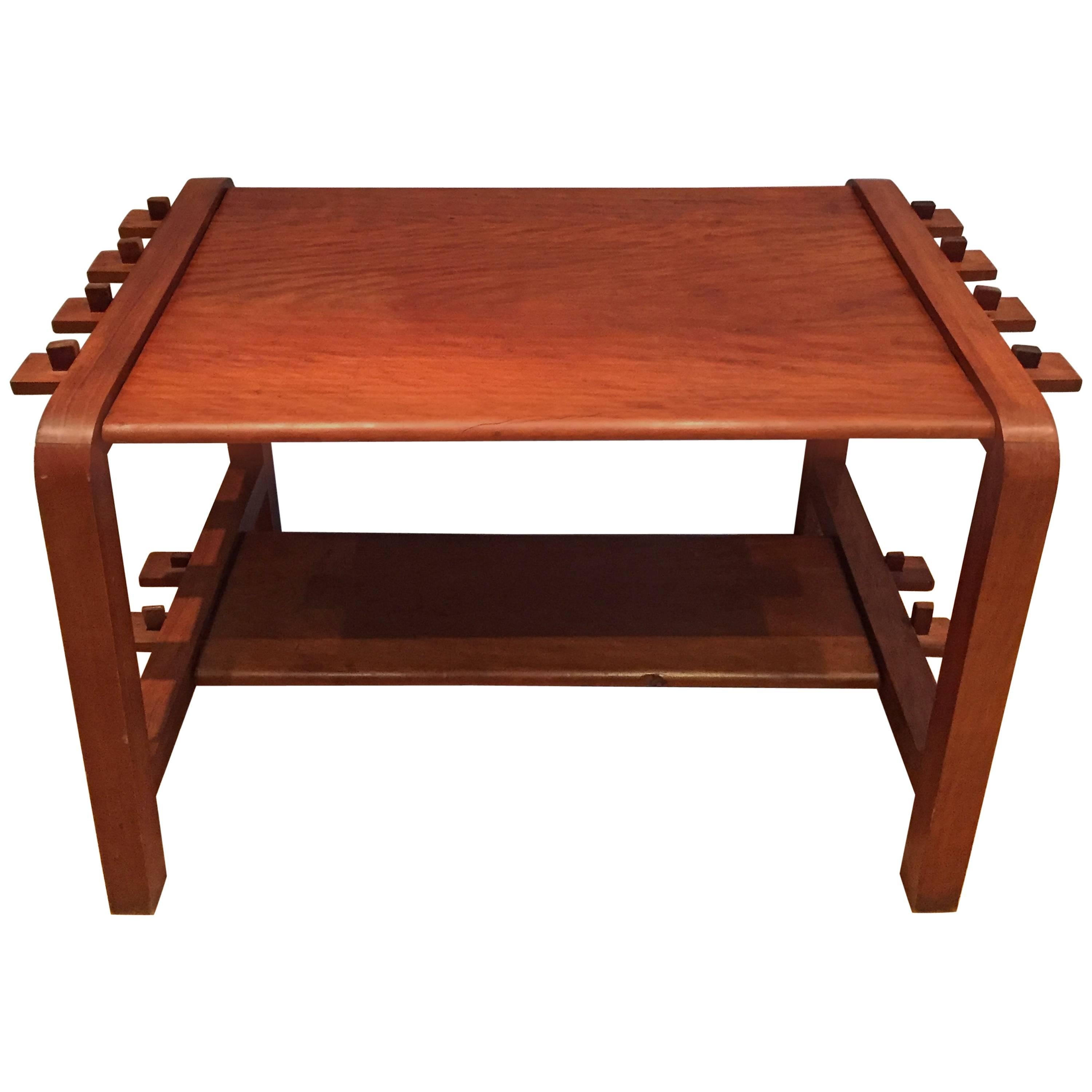 Modernist 1940s French Cherrywood Coffee Table