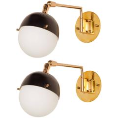 Pair of Articulating Sconces by Stilnovo