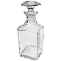 Retro French Baccarat Crystal "Harcourt" Pattern Square Whiskey Decanter and Stopper