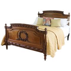 Antique Walnut French Louis XVI Style Bed