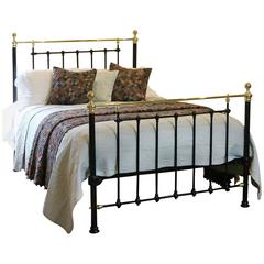 Antique Wide Classical Victorian Iron Bed
