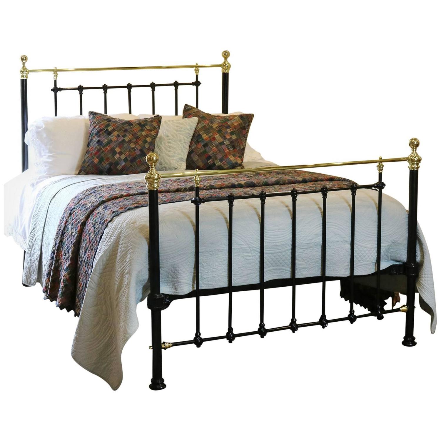 Wide Classical Victorian Iron Bed at 1stdibs