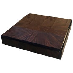 French Art Deco Macassar Sunburst Coffee Table