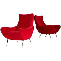 Pair of Marco Zanuso Style Lady Chairs