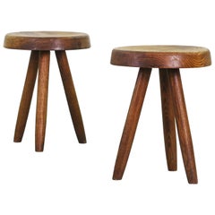 Pair of Beautiful Stools by Charlotte Perriand for Steph Simon