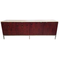 Florence Knoll Rosewood and Marble Sideboard