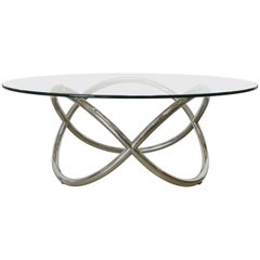 Chrome and Glass Coffee Table