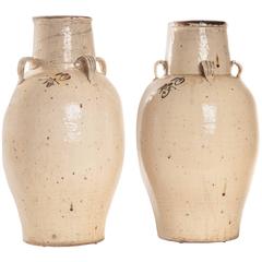 Pair of 19th Century Chinese Wine Jars