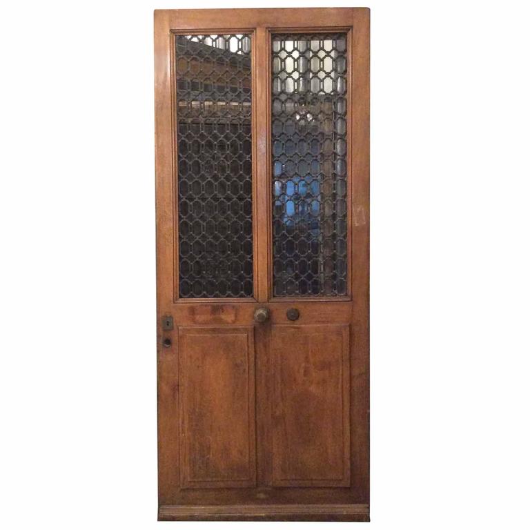 Single Antique French Door with Ironwork at 1stDibs