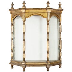 19th Century French Giltwood Tabletop Vitrine, Niche or Display Case