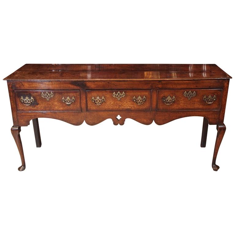 Antique English Oak Welsh Dresser circa 1800 For Sale at 1stdibs