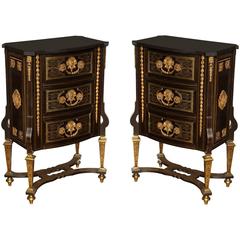 Pair of Louis XIV Style Cabinets on Stand
