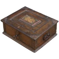 18th Century Continental Lock Box with Key