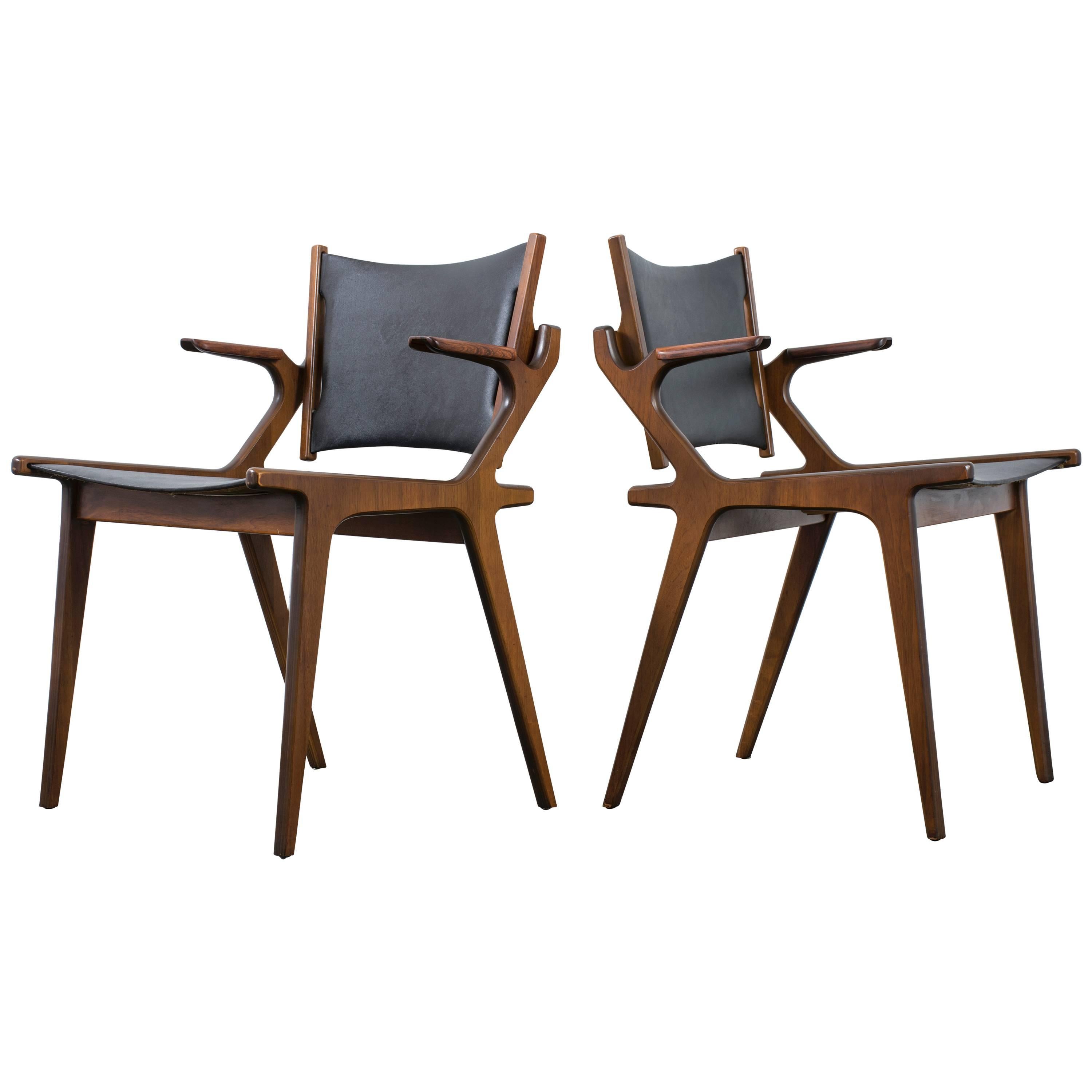 Pair of Vintage Mid-Century Chairs by Richard Thompson for Glenn of California
