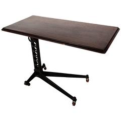 Adjustable Height Wood Top Table