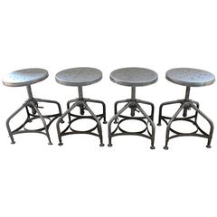 1930s American Toledo Metal Swivel Stools