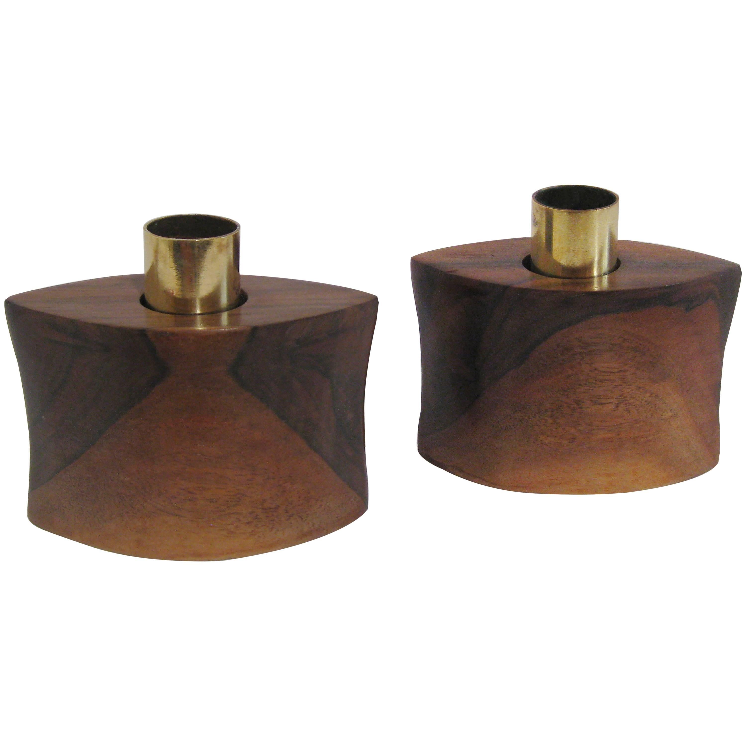 Pair of Signed Candlesticks by Don Shoemaker, circa 1960