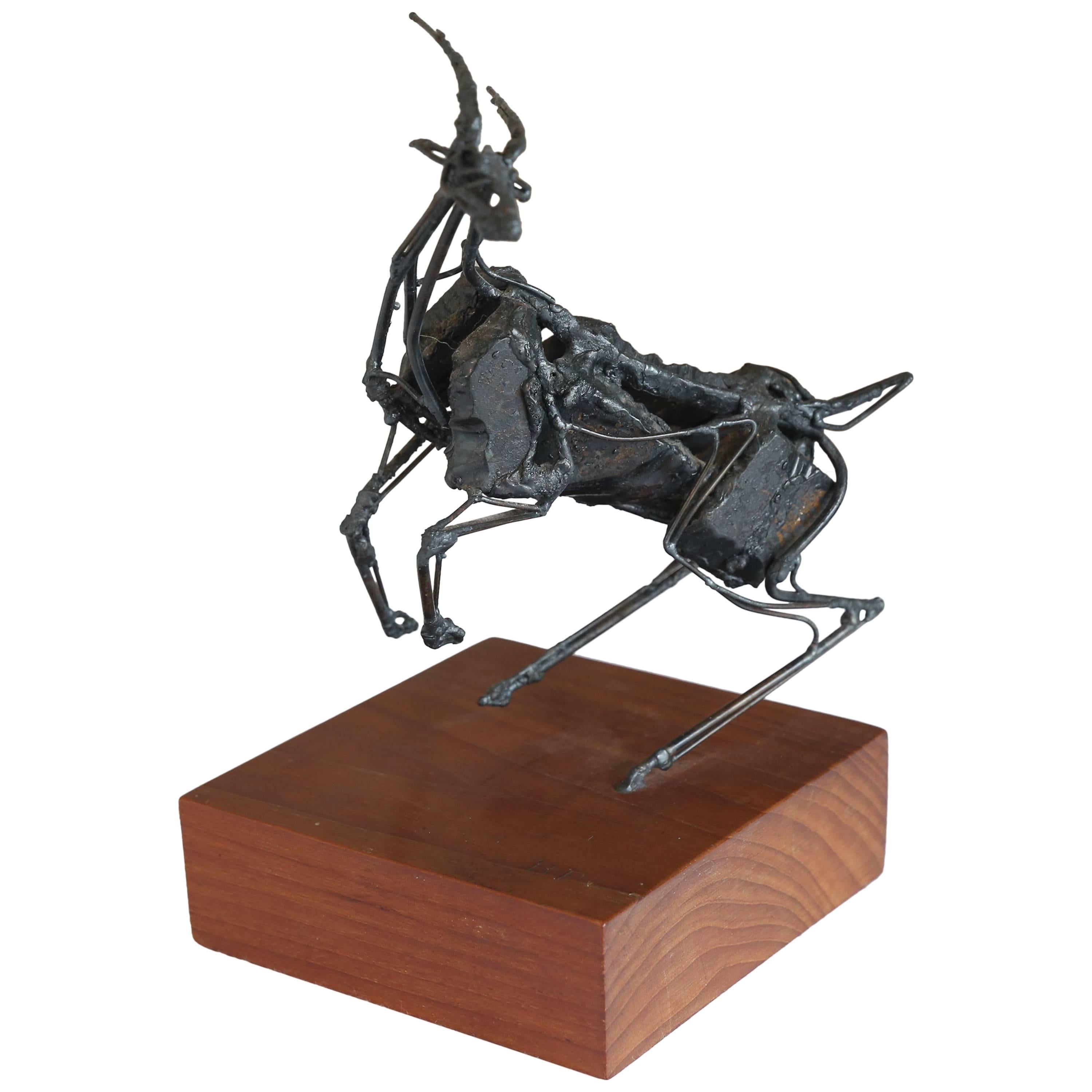 "Antelope" Steel Sculpture by Bob Fowler For Sale