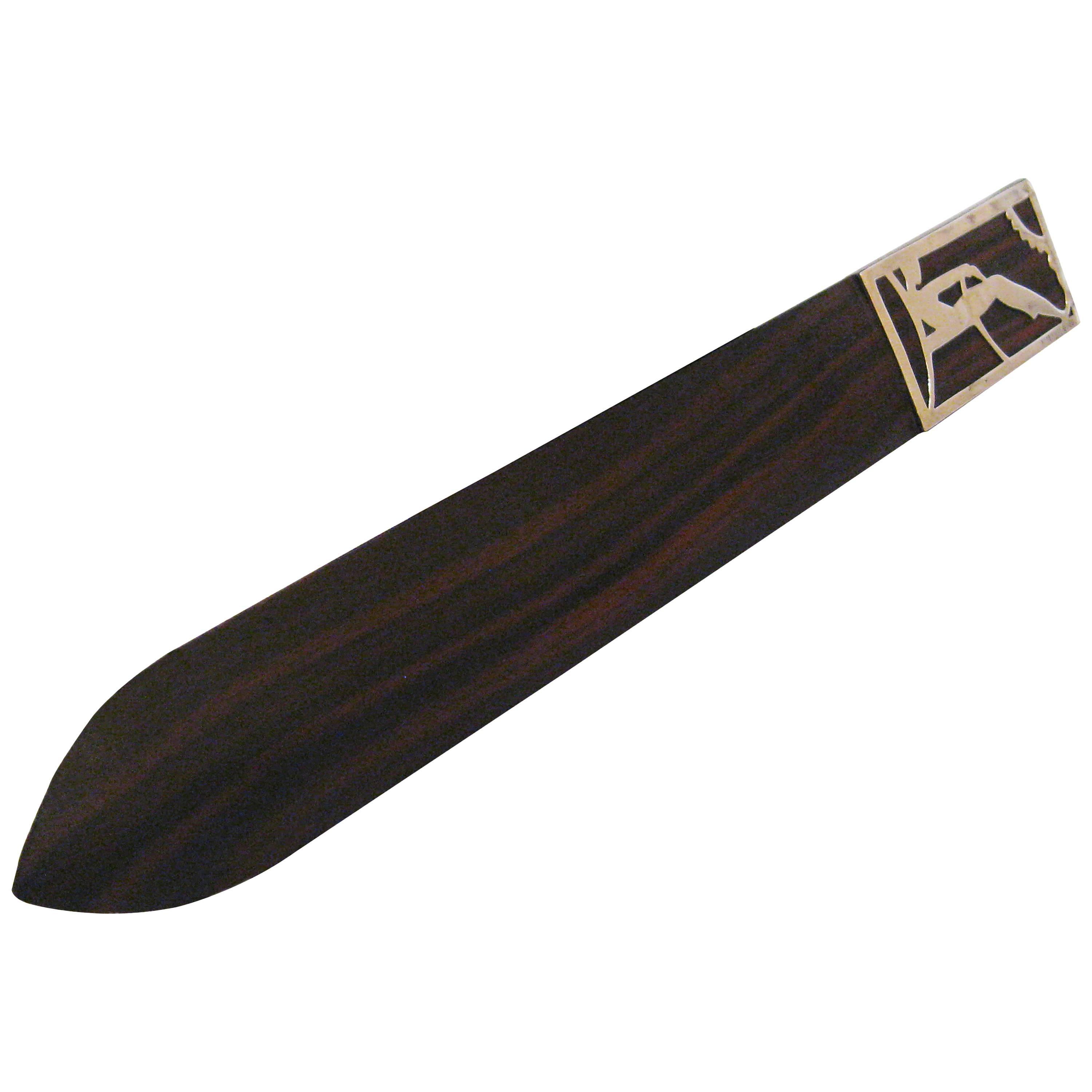 Ebony and Silver Letter Opener by WMF, circa 1930