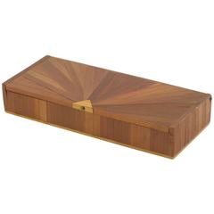 Straw Marquetry Decorative Box by Jean Michel Frank, circa 1940s