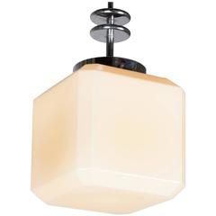Beveled Edge Glass Cube Chandelier, German, 1930s 11