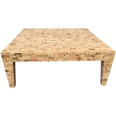 Large Faux Cork Coffee Table 7