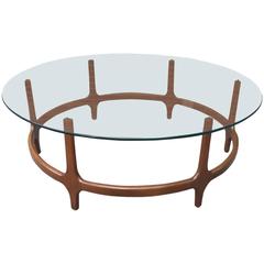 Sculptural Walnut Coffee Table in the Style of Adrian Pearsall 2