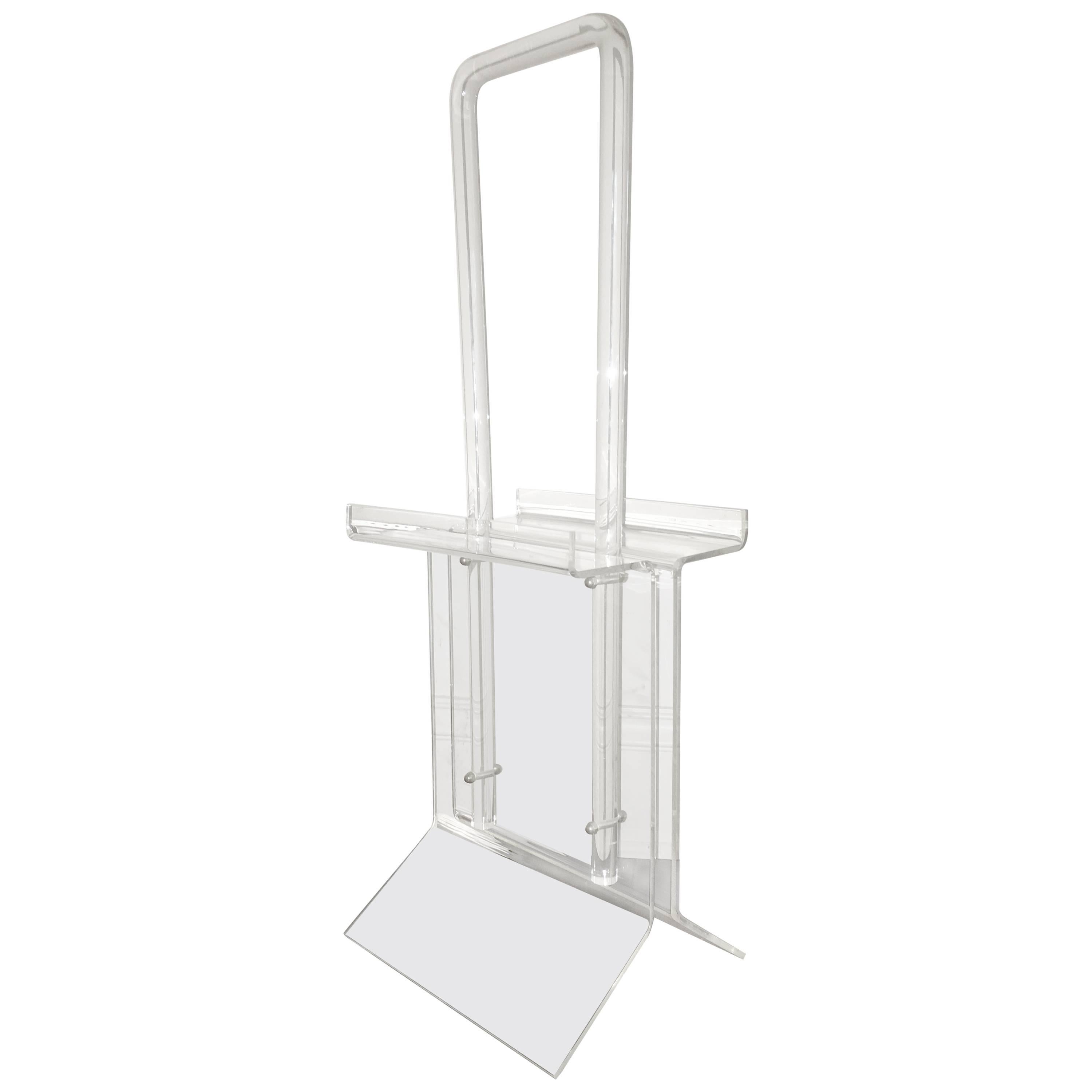 Lucite Book Caddy Magazine Floor Rack Neal Small Style