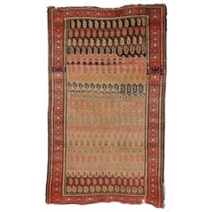 Tapis caucasien ancien du Karabagh avec style moderne