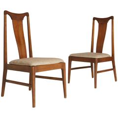 Pair of Walnut Side Chairs by Broyhill Brasilia - ON SALE
