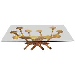 1960s Tree of Life Gold Gilt Coffee Table