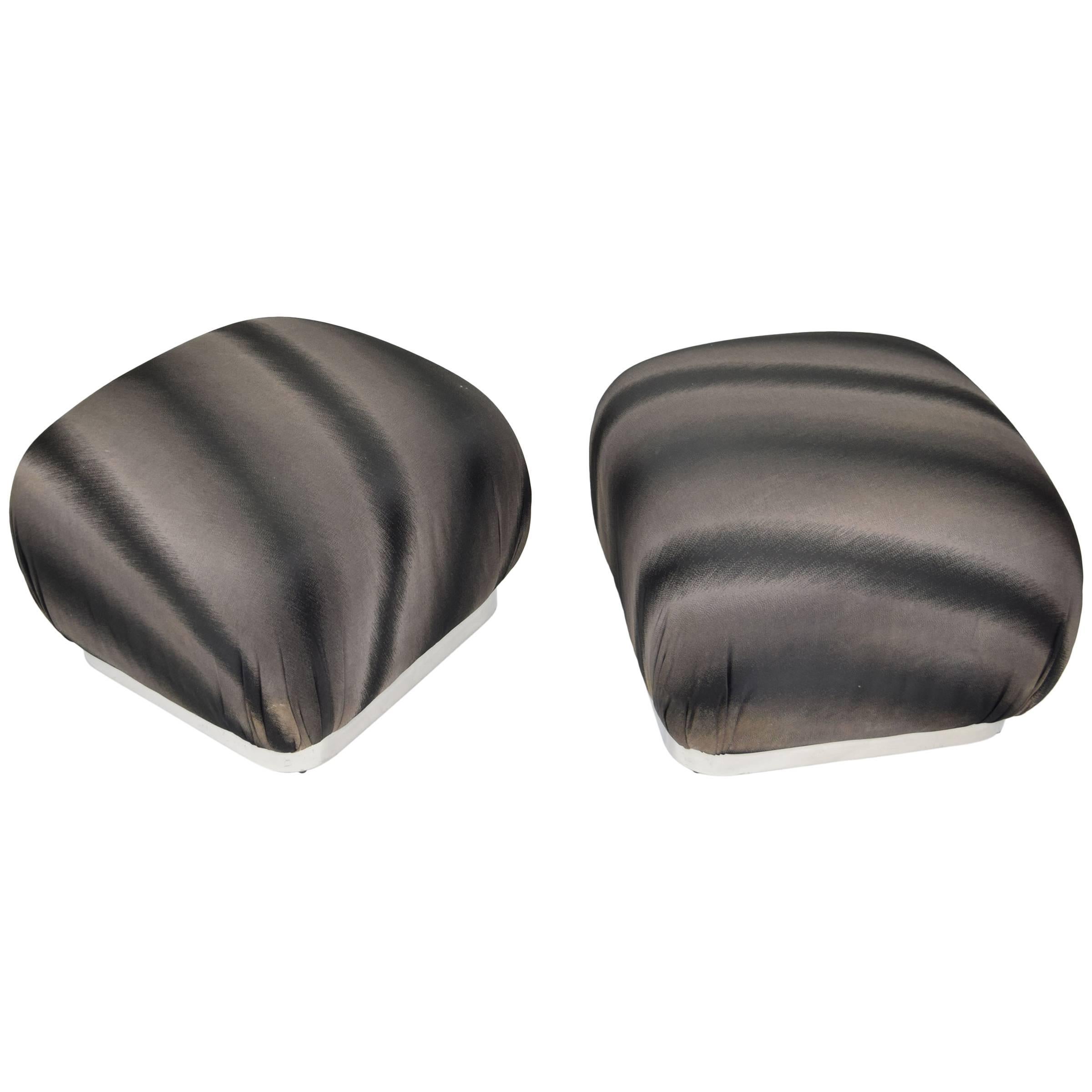 Pair of Souffle Poufs by Weiman