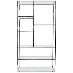 Milo Baughman Chrome Finish Étagère