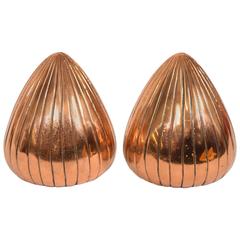 Ben Seibel "Clam" Bookends in a Copper Finish 10