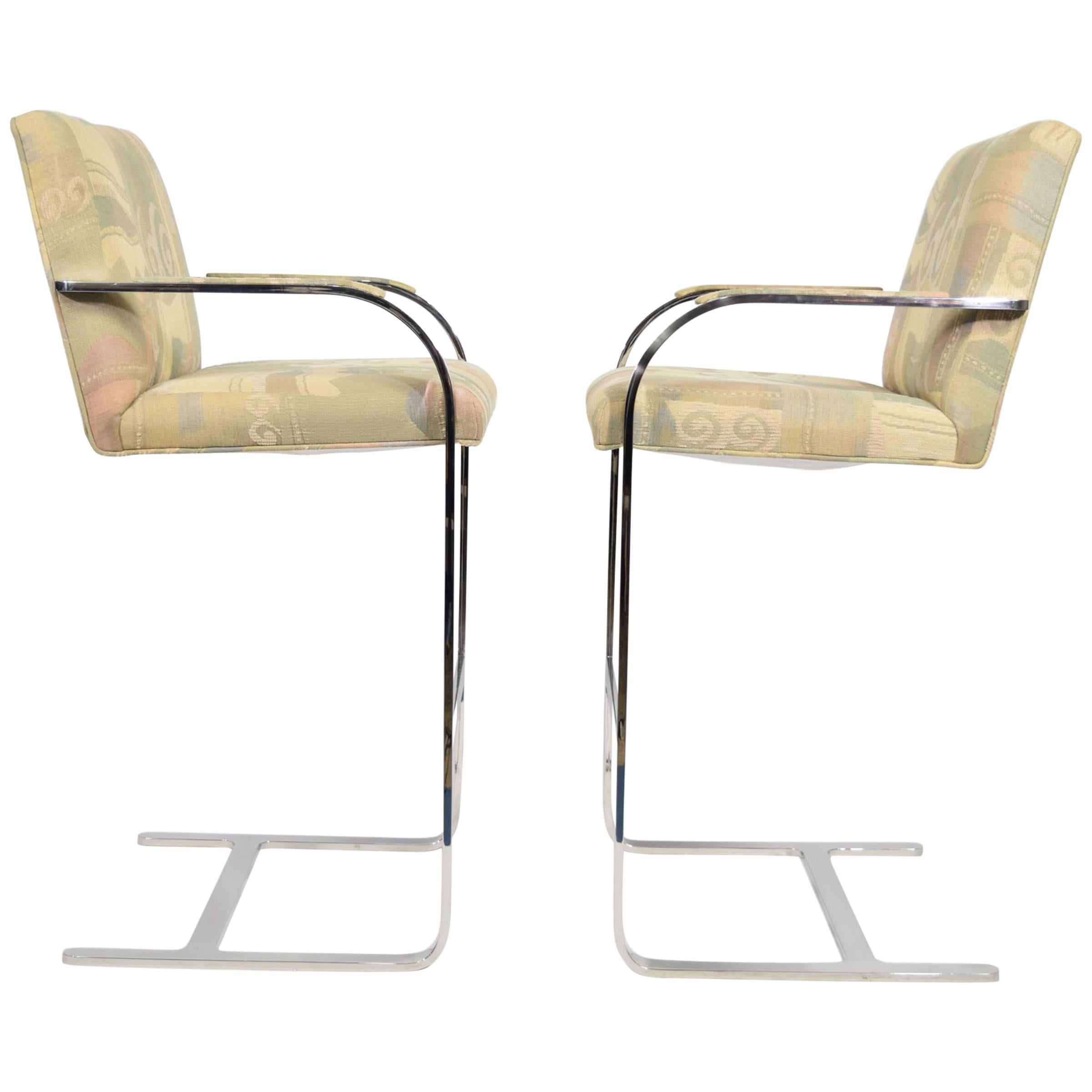 Brno Style Polished Stainless Steel Bar Stools