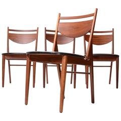 Set of Four Greta Grossman Walnut Dining by Glenn of California 11