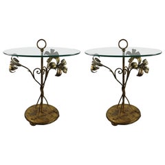 Pair of Gilt Palladio Side Tables, Italy, 1970-1980s