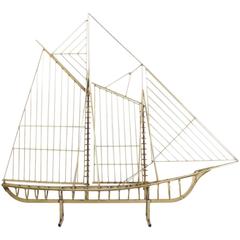 Jere Boat Model, Signed and Dated 1986