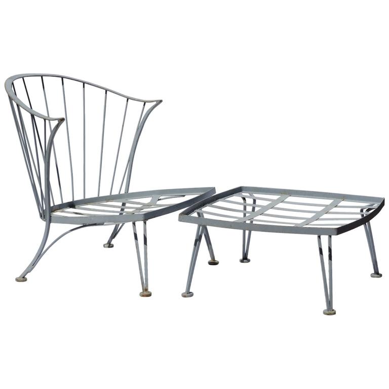 Russell Woodard Pinecrest Lounge Chair and Ottoman at 1stDibs