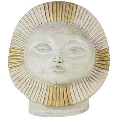Sun Face Ceramic Sculpture by Paul Ballardo 9