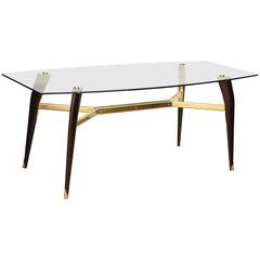 Sleek Mid-Century Modern Dining Table in the Manner of Ico Parisi