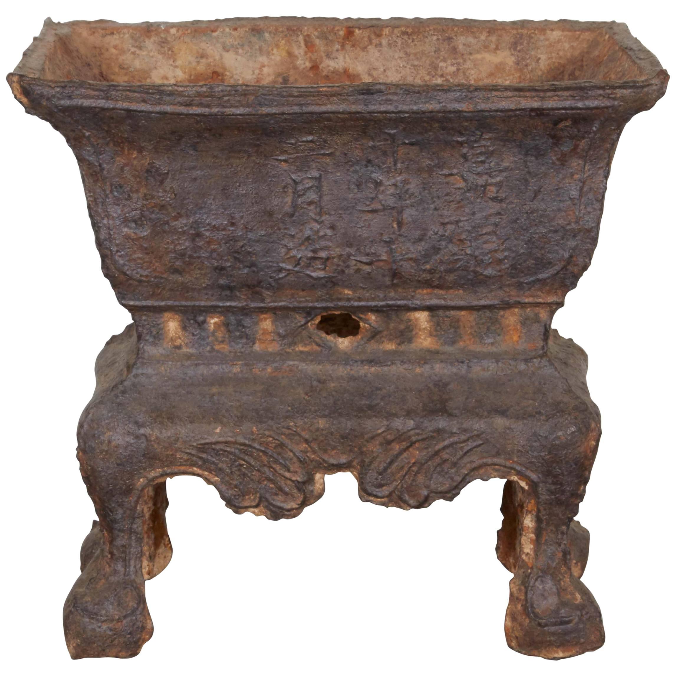 Early 19th Century Cast Iron Incense Burner For Sale