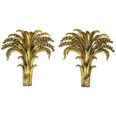 Pair of French Deco Gilt Bronze Architectural Elements