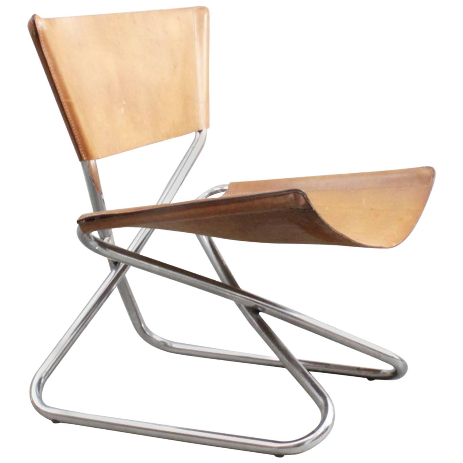 Danish, Leather "Z-Down" Chair by Erik Magnussen