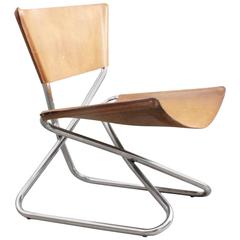 Danish, Leather "Z-Down" Chair by Erik Magnussen
