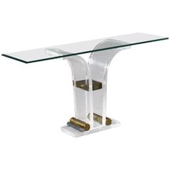 Elegant Lucite Console Table, France, 1970 4